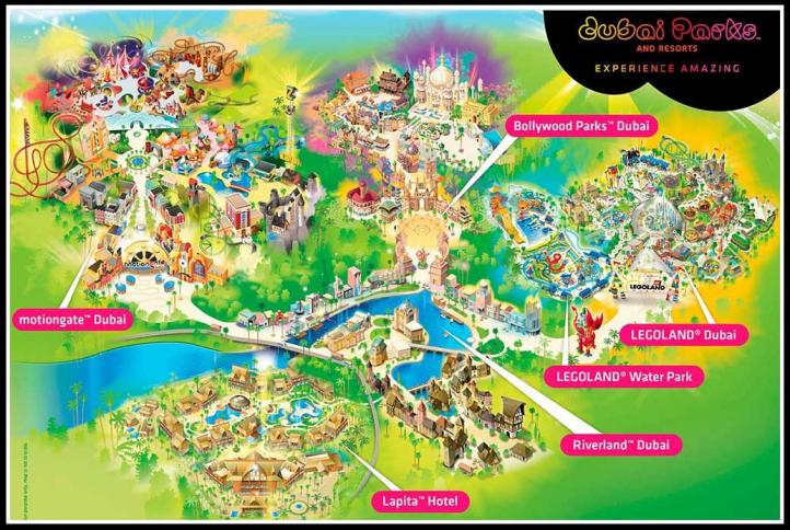 Map Dubai Parks &amp; Resorts